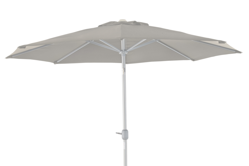 Andria parasol Zilver/beige