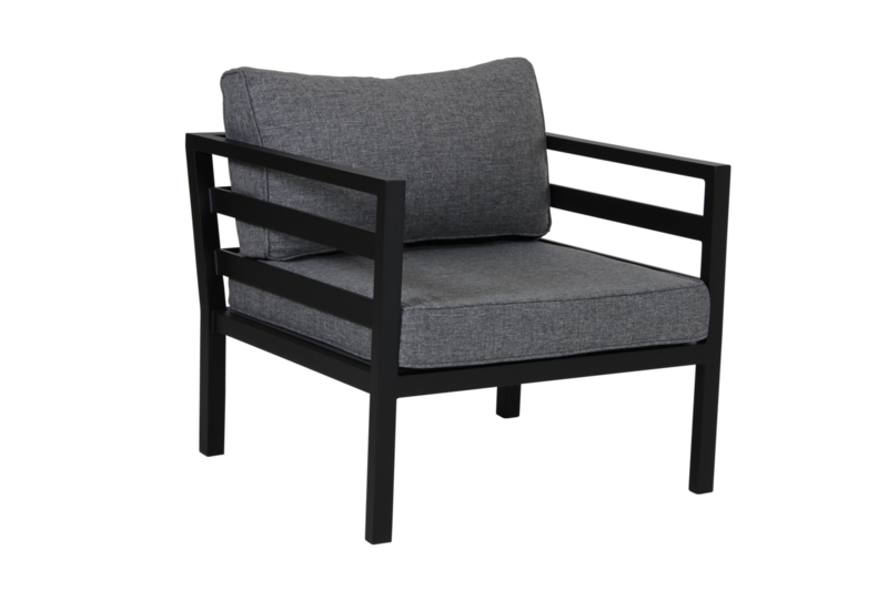 Weldon fauteuil Zwart/grijs