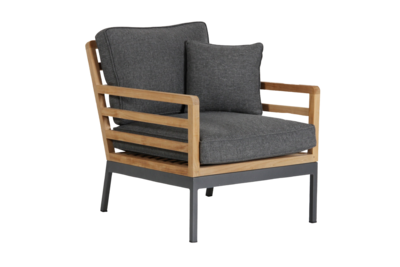 Zalongo fauteuil Natuurlijk/grijs