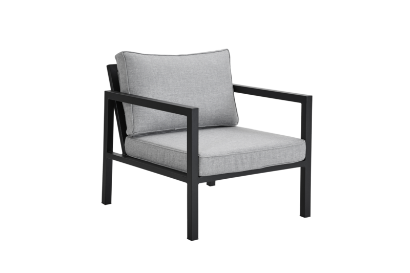 Belfort fauteuil Zwart/Pearl Grey
