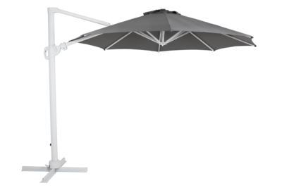 Varallo vrijhangende parasol Wit/grijs