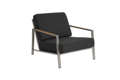 Naos fauteuil Roestvrij staal/Nearly black