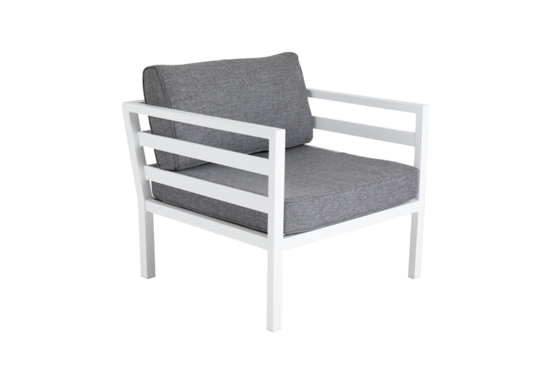 Weldon fauteuil Wit/grijs