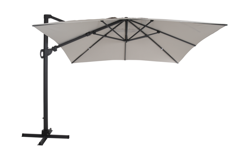 Varallo vrijhangende parasol Antraciet/khaki