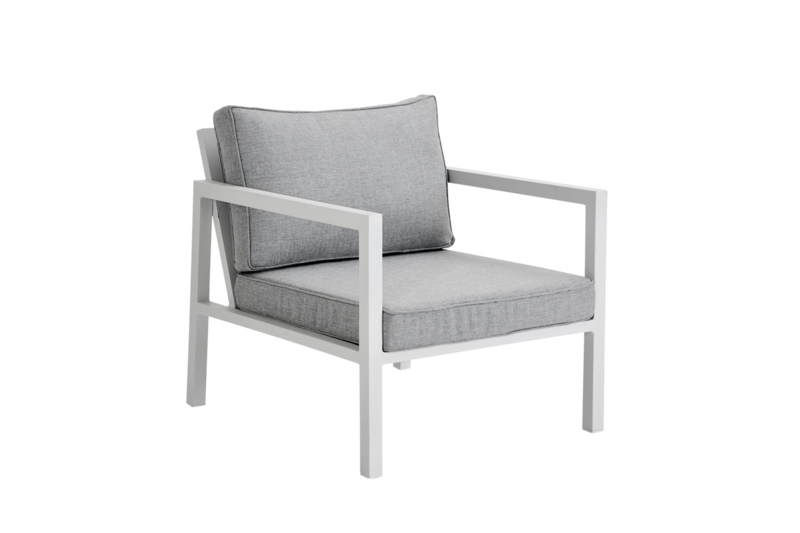 Belfort fauteuil Wit/Pearl grey
