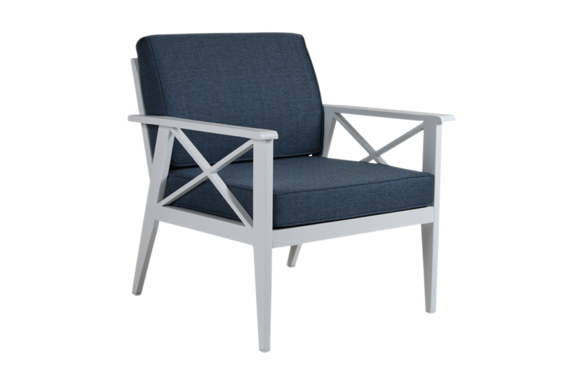 Sottenville fauteuil White/Midnight blue