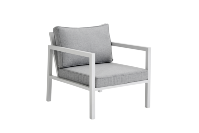 Belfort fauteuil Wit/Pearl grey