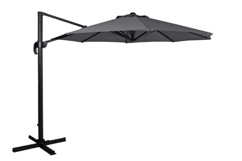 Linz vrijhangende parasol Antraciet/grijs