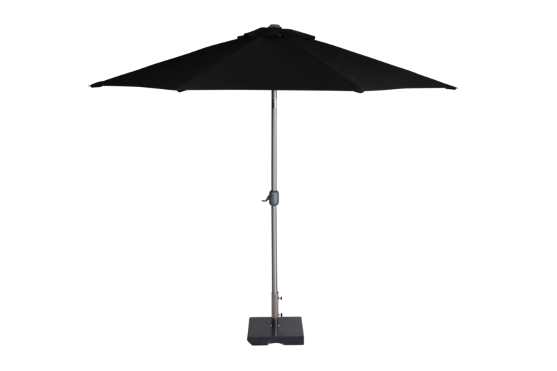 Andria parasol Zilver/zwart